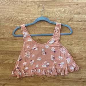 Forever 21 Floral Cropped Tank Top